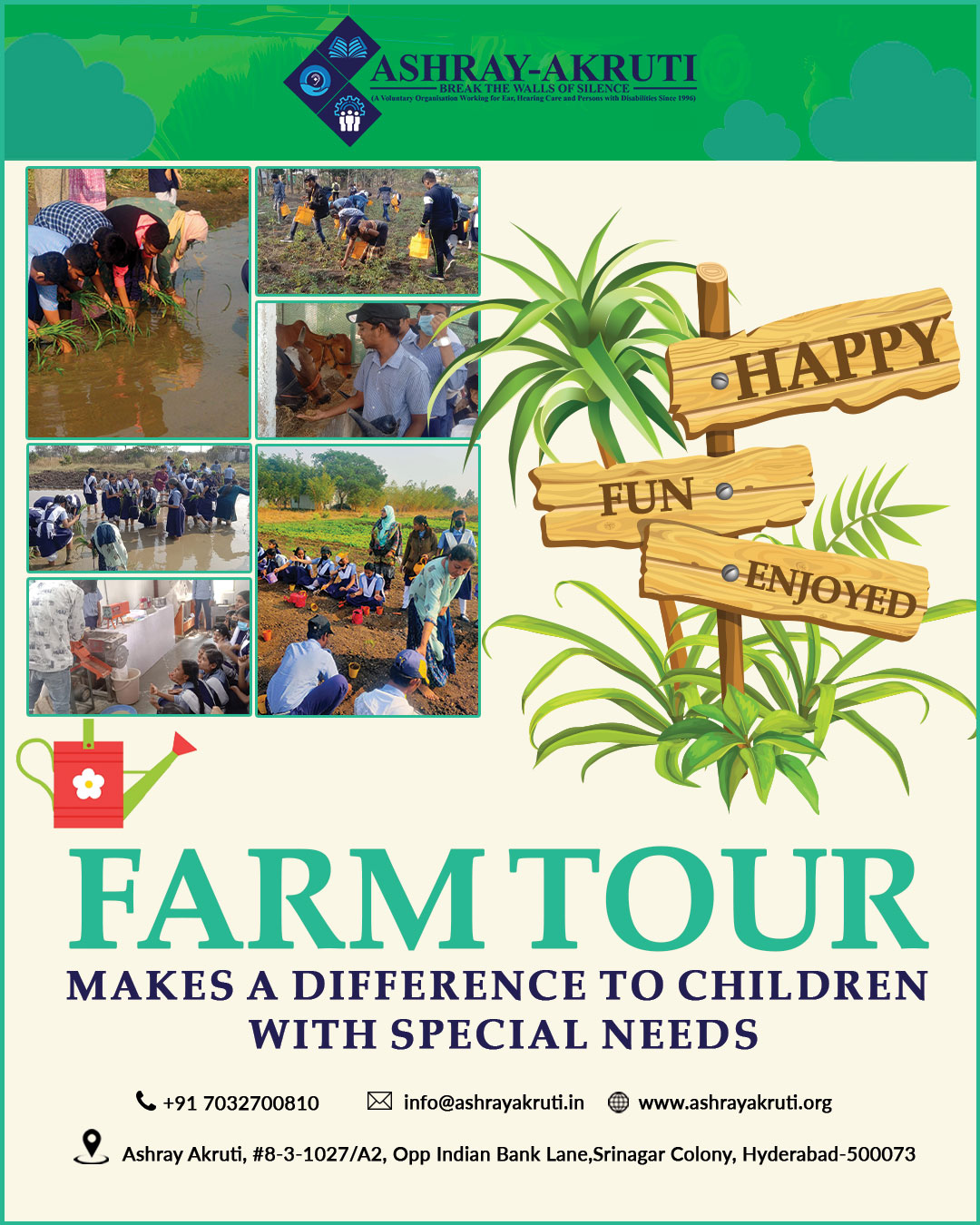 Visit to a Farm Makes a difference to children with Special needs